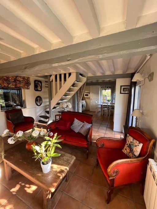 Jolie Maison Normande Au Calme Foulbec Extérieur photo